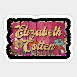 Classic Cotten Personalized Flowers Proud Name Sticker